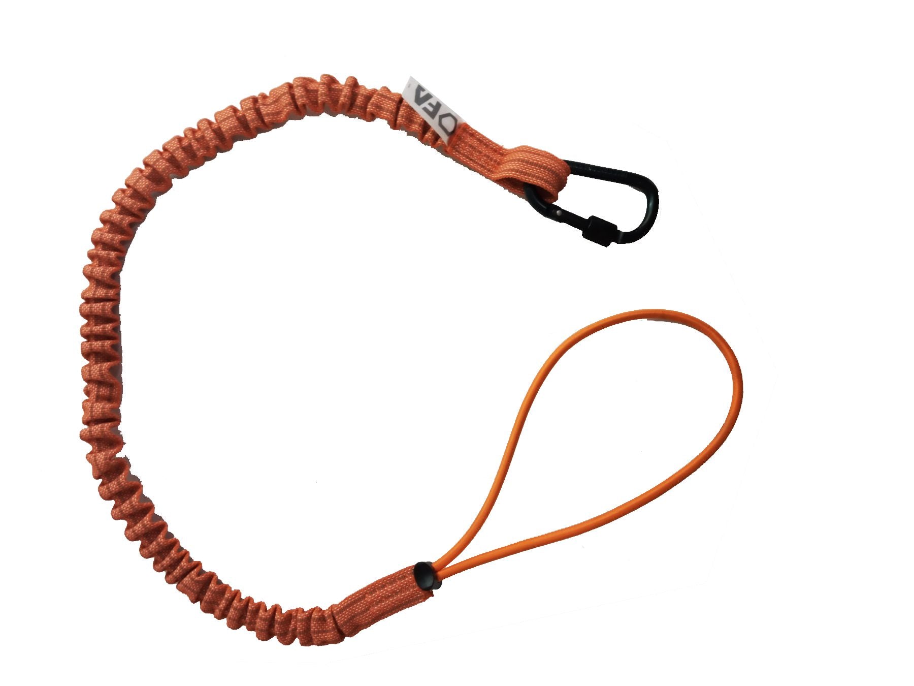 FA Rubber loop with a carabiner for fastening the tool ORANGE