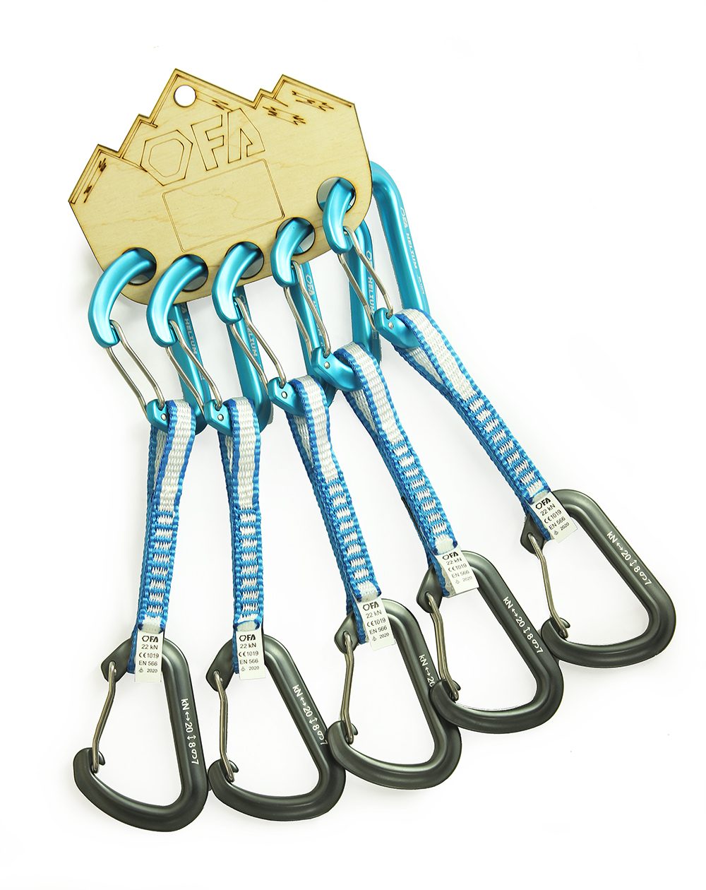 FA Lanyard with carabiners HELIUM EXPRESS DY 10 mm 11 cm (5 pcs.)