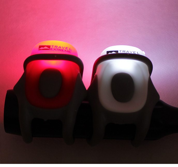 TE bicycle lights SPARROW 2pcs (black and white)