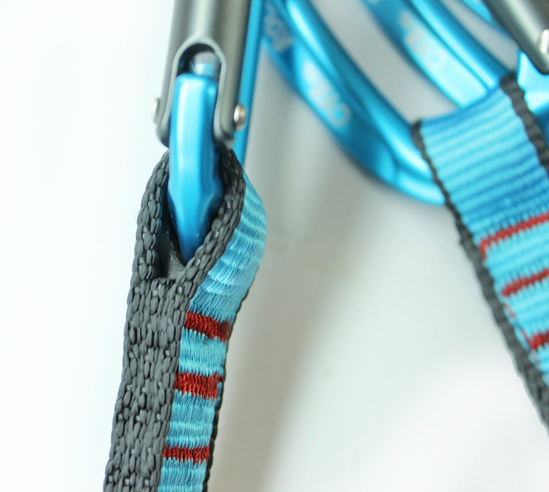 FA Lanyard with carabiners ROCK EXPRESS PAD 19 mm 16 cm (5 pcs.) BLUE