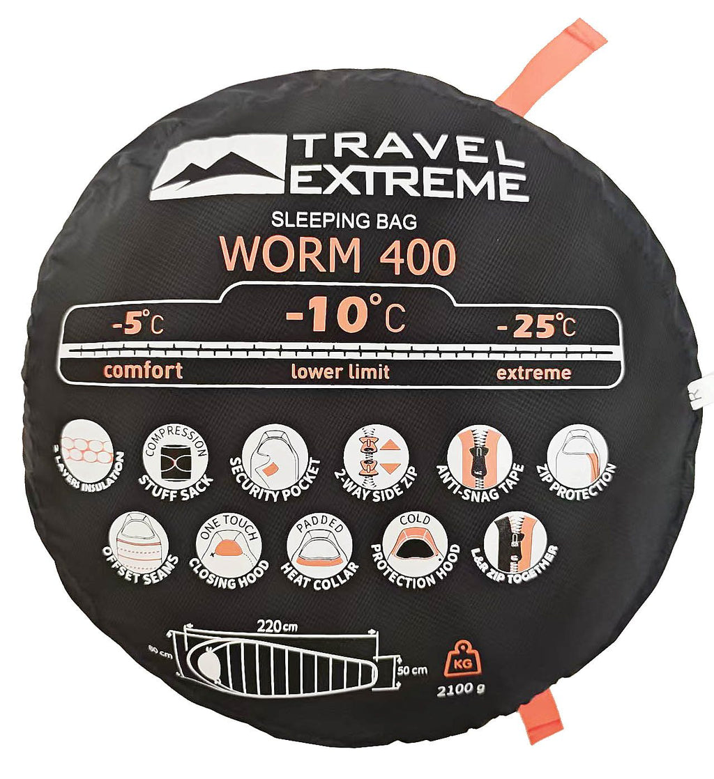 TE Sleeping bag WORM 400 R