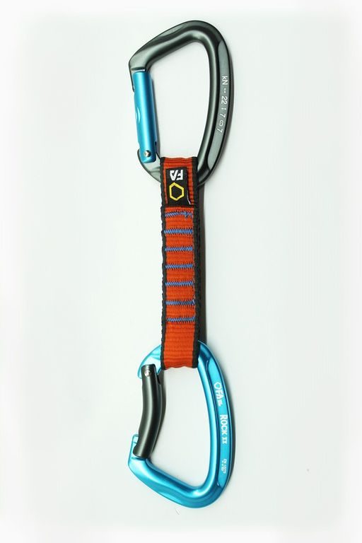 FA Lanyard with carabiners ROCK EXPRESS PAD 19 mm 12 cm BLUE