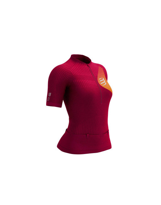 CS T-Shirt Trail Postural SS Top W, Persian Red/Blazing Orange, S