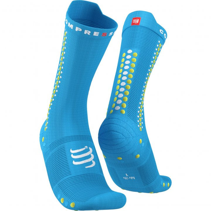 CS Pro Racing Socks V4.0 Bike, Fluo Blue/Primrose, T1