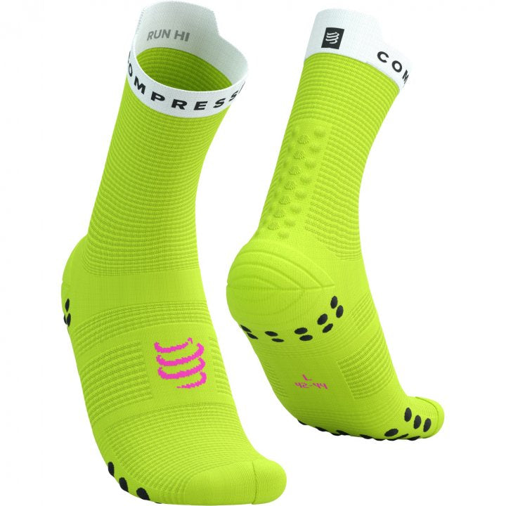 CS Škarpetki Pro Racing Socks v4.0 Run High, Safe Yellow/White, T1