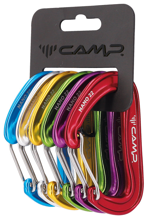 CAMP Carabiner NANO 22 RACK PACK - 6 pcs