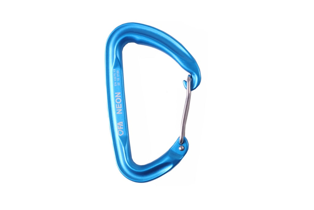 FA Carabiner NEON LIGHT BLUE