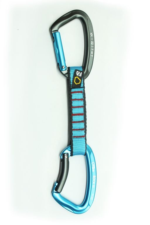 FA Lanyard with carabiners ROCK EXPRESS PAD 19 mm 12 cm BLUE