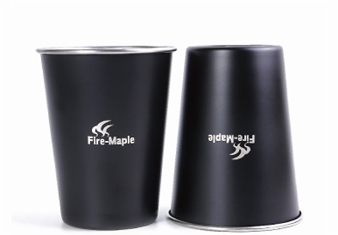 FM Antarcti cup Black glass 2 pieces made of stainless steel