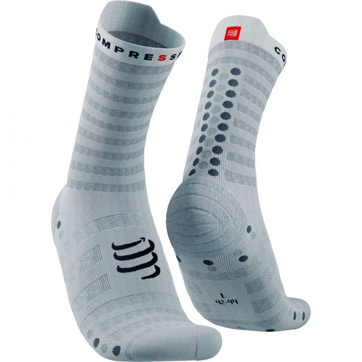 CS Škarpetki Pro Racing Socks v4.0 Ultralight Run High, White/Alloy, T2