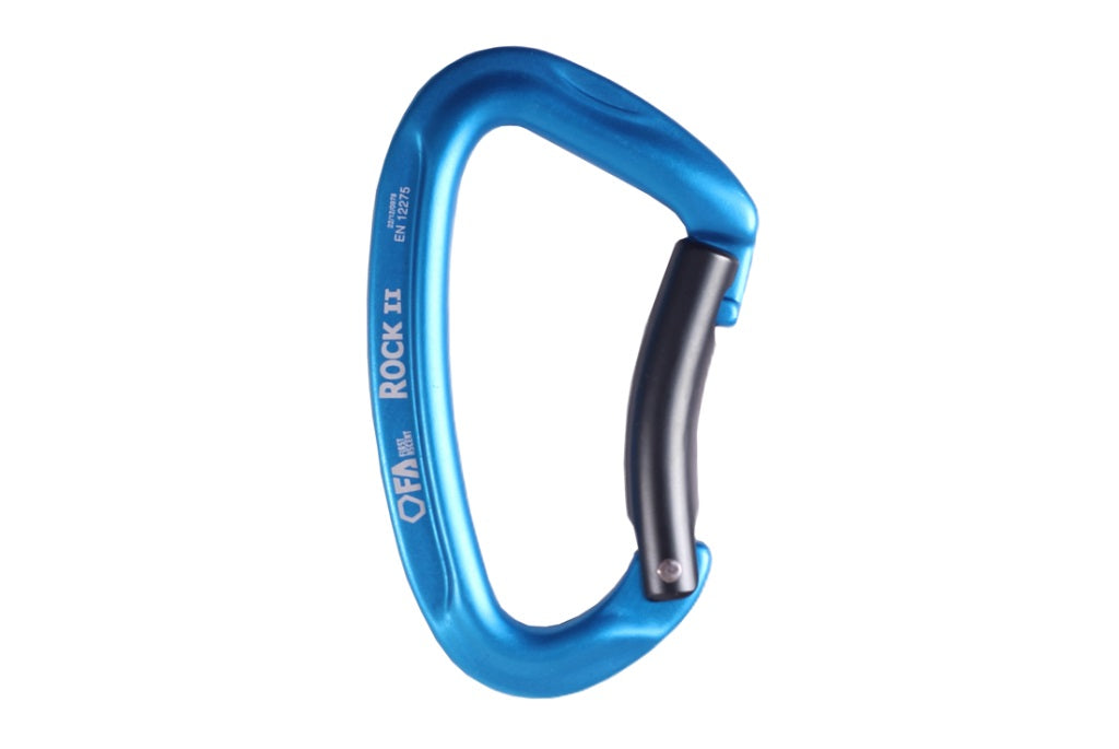 FA Carabiner ROCK II BENT LIGHT BLUE/GREY