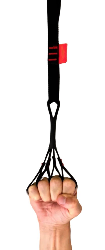 GS Fingerhooks worn on fingers for suspension exercises